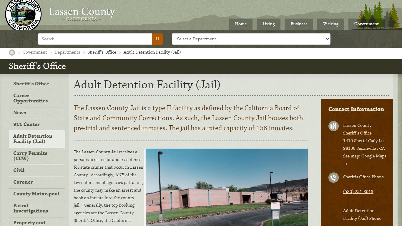 Adult Detention Facility (Jail) - Lassen County